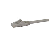 StarTech.com 25ft CAT6 Ethernet Cable - Gray CAT 6 Gigabit Ethernet Wire -250MHz 100W PoE RJ45 UTP Network/Patch Cord Snagless w/Strain Relief Individually Tested