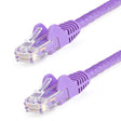 StarTech.com 25ft CAT6 Cable - Purple CAT6 Ethernet Cable - Gigabit Ethernet Wire - 250MHz 100W PoE RJ45 UTP CAT 6 Network/Patch Cord Snagless - Individually Tested