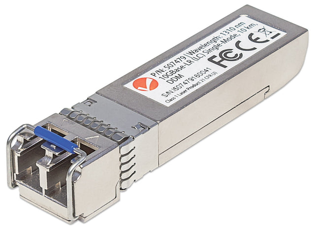 Intellinet Transceiver Module Optical, 10 Gigabit Fiber SFP+, 10GBase-LR (LC) Single-Mode Port, 10km, Wavelength 1310nm, MSA Compliant, Equivalent to Cisco SFP+10GB-LR, Ethernet, Fibre, Three Year Warranty