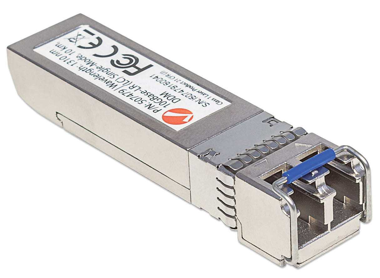Intellinet Transceiver Module Optical, 10 Gigabit Fiber SFP+, 10GBase-LR (LC) Single-Mode Port, 10km, Wavelength 1310nm, MSA Compliant, Equivalent to Cisco SFP+10GB-LR, Ethernet, Fibre, Three Year Warranty