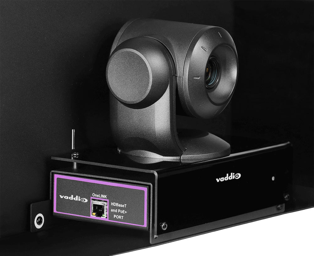 Vaddio RoboSHOT IW Clear Glass PTZ Camera 2.38 MP Black 1920 x 1080 pixels 60 fps CMOS 25.4 / 2.8 mm (1 / 2.8")
