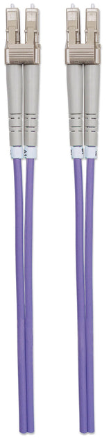 Intellinet Fiber Optic Patch Cable, OM4, LC/LC, 5m, Violet, Duplex, Multimode, 50/125 µm, LSZH, Fibre, Lifetime Warranty