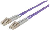 Intellinet Fiber Optic Patch Cable, OM4, LC/LC, 10m, Violet, Duplex, Multimode, 50/125 µm, LSZH, Fibre, Lifetime Warranty, Polybag