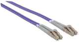 Intellinet Fiber Optic Patch Cable, OM4, LC/LC, 5m, Violet, Duplex, Multimode, 50/125 µm, LSZH, Fibre, Lifetime Warranty