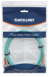 Intellinet Fiber Optic Patch Cable, OM3, LC/SC, 5m, Aqua, Duplex, Multimode, 50/125 µm, LSZH, Fibre, Lifetime Warranty