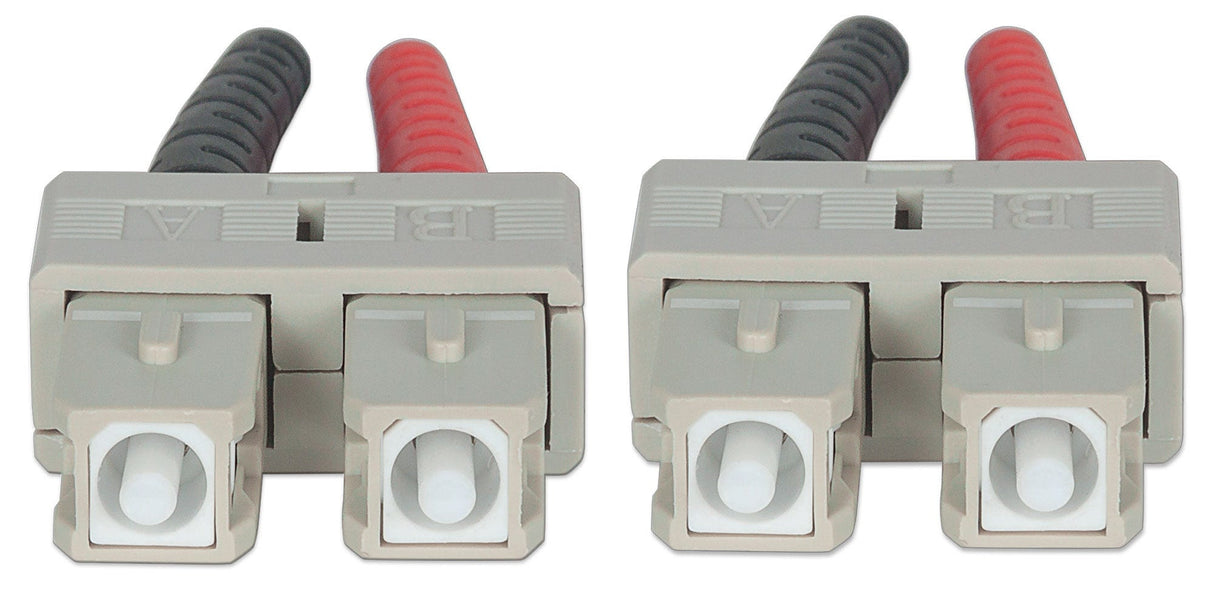 Intellinet Fiber Optic Patch Cable, OM3, SC/SC, 10m, Aqua, Duplex, Multimode, 50/125 µm, LSZH, Fibre, Lifetime Warranty, Polybag