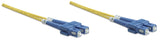 Intellinet Fiber Optic Patch Cable, OS2, SC/SC, 1m, Yellow, Duplex, Single-Mode, 9/125 µm, LSZH, Fibre, Lifetime Warranty