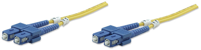 Intellinet Fiber Optic Patch Cable, OS2, SC/SC, 3m, Yellow, Duplex, Single-Mode, 9/125 µm, LSZH, Fibre, Lifetime Warranty