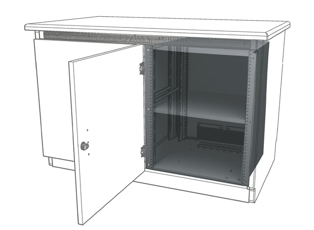 Middle Atlantic C5 Credenza Shelf System, 27 Inches Deep