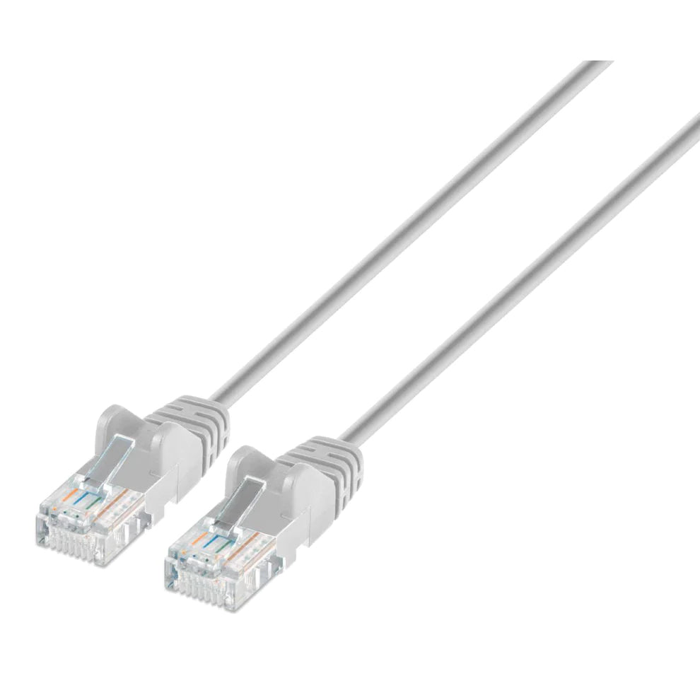 Intellinet IEC-C6A-GY-10-SLIM networking cable Grey 3 m Cat6a U/UTP (UTP)