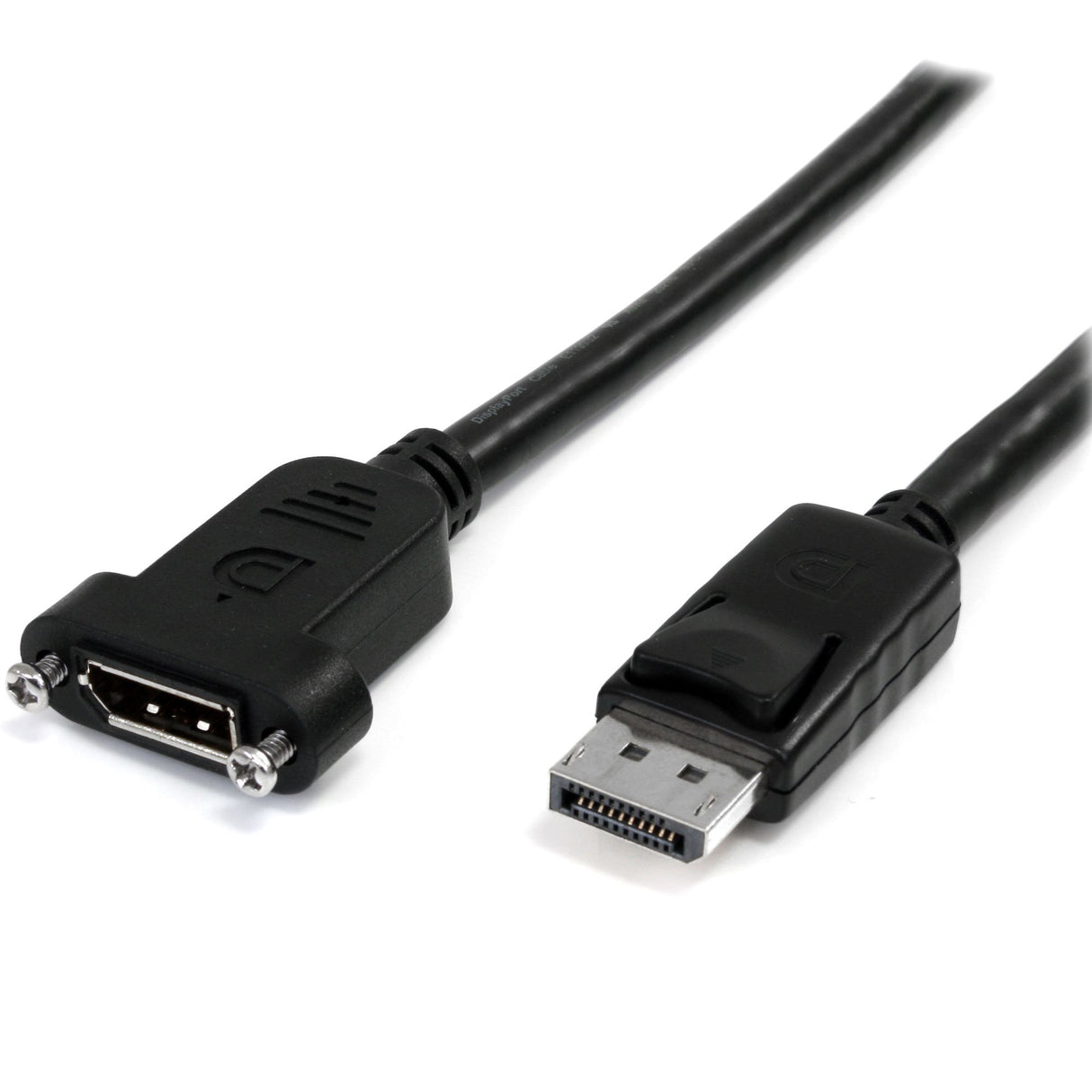 StarTech.com 3ft (91cm) Panel Mount DisplayPort Cable - 4K x 2K - DisplayPort 1.2 Extension Cable Male to Female - DP Video Extender Cord with Panel Mount DP Connector - DP Monitor Cable