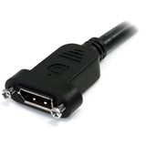 StarTech.com 3ft (91cm) Panel Mount DisplayPort Cable - 4K x 2K - DisplayPort 1.2 Extension Cable Male to Female - DP Video Extender Cord with Panel Mount DP Connector - DP Monitor Cable