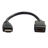StarTech.com 6in (15cm) HDMI Extension Cable - Short HDMI Cable Male to Female - 4K HDMI Cable Extender - 4K 30Hz UHD HDMI Port Saver M/F - High Speed HDMI 1.4 - 30AWG - HDMI Dongle Extender