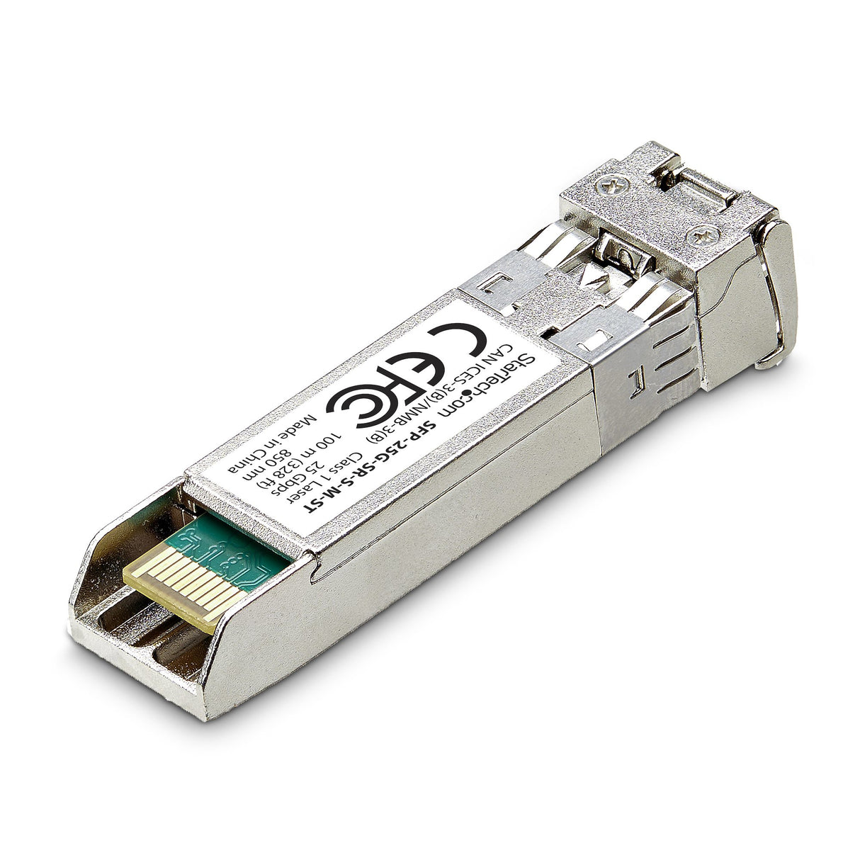 StarTech.com MSA-Compliant SFP-25G-SR-S SFP28 Module, 25Gbps Multimode Fiber (MMF), 100m (328ft), LC Connector, 850nm, 25 Gigabit Optical Transceiver w/ DDM/DOM