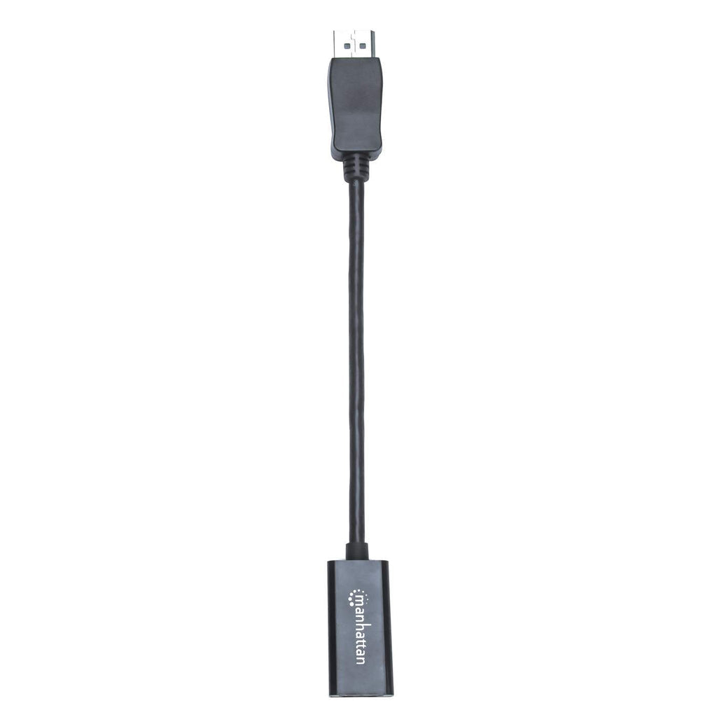 Manhattan DisplayPort 1.1 to HDMI Adapter Cable, 1080p@60Hz, Male to Female, Black, Cable 15cm, DP With Latch, Not Bi-Directional, Three Year Warranty, Equivalent to DP2HDMI