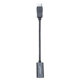 Manhattan DisplayPort 1.1 to HDMI Adapter Cable, 1080p@60Hz, Male to Female, Black, Cable 15cm, DP With Latch, Not Bi-Directional, Three Year Warranty, Equivalent to DP2HDMI