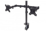 Manhattan Dual Desk Mount for TV & Monitors (Full Motion), For screens 10" to 27", Clamp Assembly, VESA compatibility: 75x75 and 100x100mm - check the dimensions of the four mounting holes on back of screen to ensure it fits, Max 8kg (each), Black...
