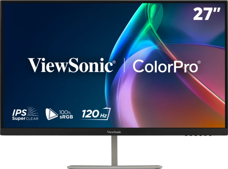 Viewsonic VP Series 27" 120Hz 2K QHD Pantone Validated 100% sRGB & Factory Calibrated Monitor with 90W USB-C