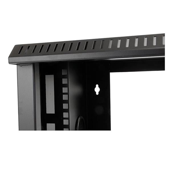 StarTech.com 2-Post 6U Wall Mount Network Cabinet with Acrylic Door, 19" Wall-Mounted Server Rack for Data / AV / Electronics / Computer Equipment, Small Vented Rack Enclosure