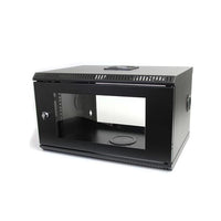 StarTech.com 2-Post 6U Wall Mount Network Cabinet with Acrylic Door, 19" Wall-Mounted Server Rack for Data / AV / Electronics / Computer Equipment, Small Vented Rack Enclosure