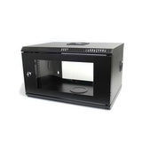 StarTech.com 2-Post 6U Wall Mount Network Cabinet with Acrylic Door, 19" Wall-Mounted Server Rack for Data / AV / Electronics / Computer Equipment, Small Vented Rack Enclosure