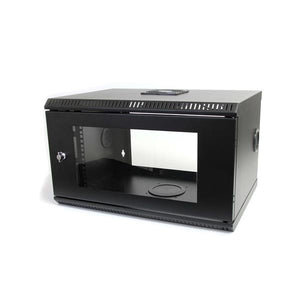 StarTech.com 2-Post 6U Wall Mount Network Cabinet with Acrylic Door, 19" Wall-Mounted Server Rack for Data / AV / Electronics / Computer Equipment, Small Vented Rack Enclosure