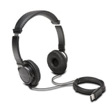 Kensington K97600WW headphones/headset Wired Head-band Music USB Type-A Black