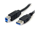 StarTech.com 6 ft Black SuperSpeed USB 3.0 Cable A to B - M/M