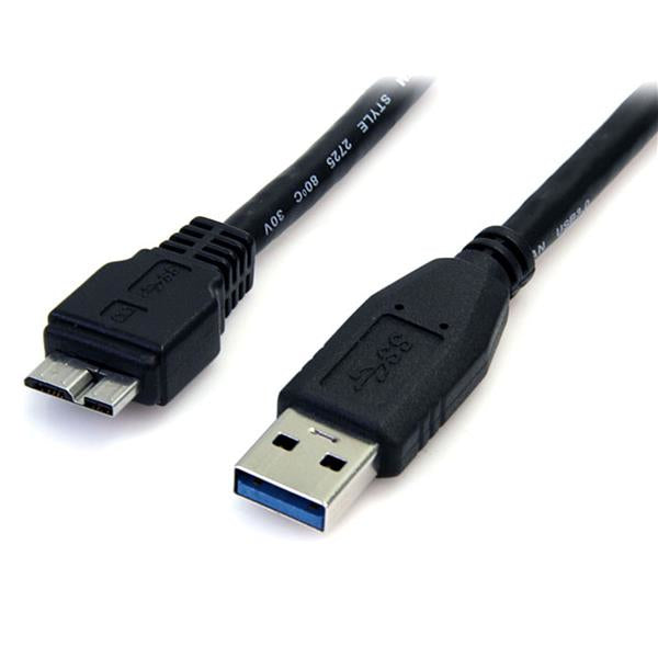 StarTech.com 0.5m (1.5ft) Black SuperSpeed USB 3.0 (5Gbps) Cable A to Micro B - M/M