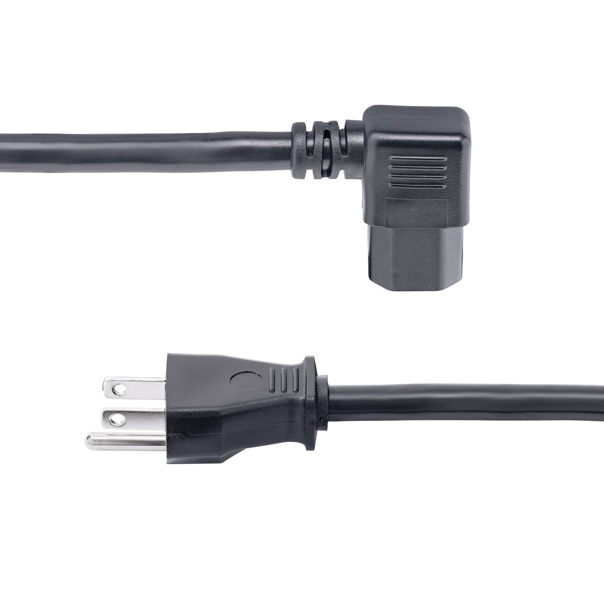 StarTech.com 8ft (2.4m) Heavy Duty Power Cord, NEMA 5-15P to Right Angle C15, 15A 125V, 14AWG, Heavy Gauge PDU Power Cable, Replacement AC Power Cord, TAA Compliant, UL Listed
