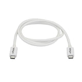 StarTech.com 3.3ft (1m) Thunderbolt 3 Cable, 20Gbps, 100W PD, 4K, Thunderbolt Certified, Compatible with Thunderbolt 4/USB 3.2/DisplayPort