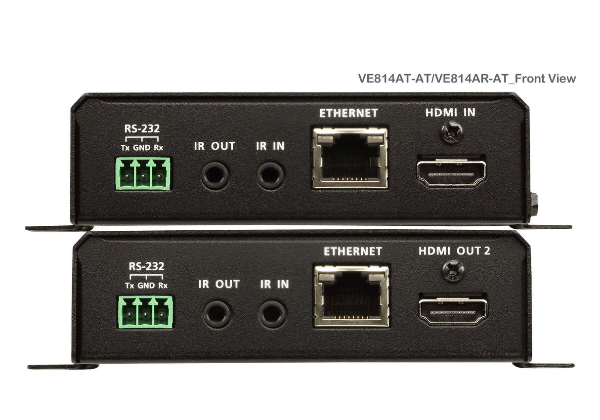 ATEN VE814A AV extender AV transmitter & receiver Black