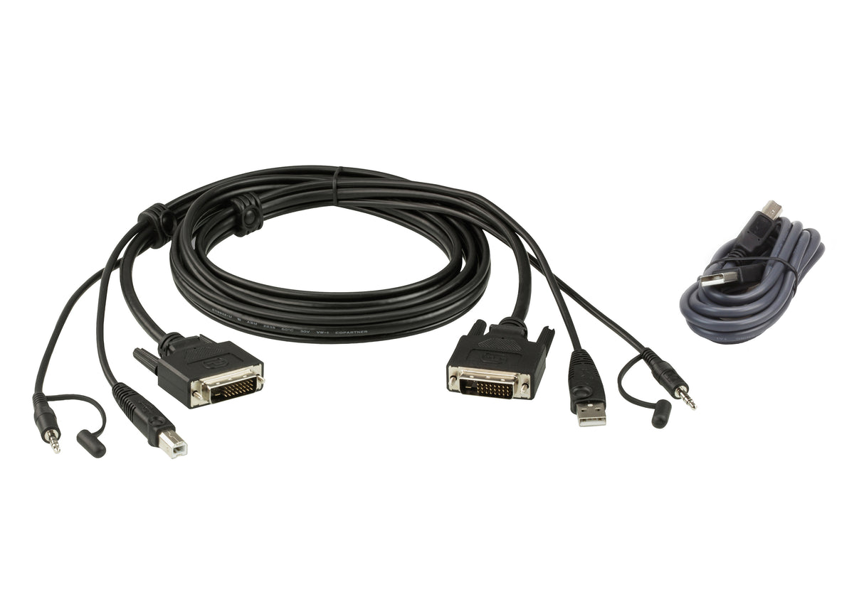 ATEN DVI-D Dual Link Secure KVM; 3M USB DVI-D Dual Link