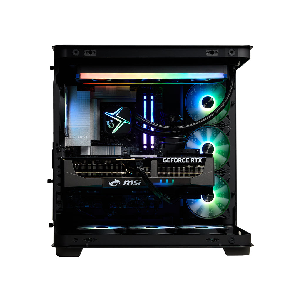 MSI Vision Elite RS AI 2NVZ9-1288US Intel Core Ultra 9 285K 64 GB DDR5-SDRAM 2 TB SSD NVIDIA GeForce RTX 5090 Windows 11 Pro Desktop PC Black