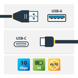 StarTech.com 1.6ft (50cm) USB-A to USB-C Charging Cable, USB 10Gbps, Charge & Sync, 3A - USB Charging Cord