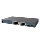 EnGenius Switch 24-port GbE PoE.af/at(+) 410W 4xSFP L2 19i