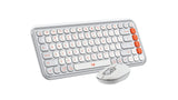Logitech POP Icon Combo keyboard Mouse included Universal Bluetooth QWERTY English Orange, White