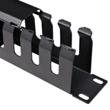 StarTech.com Horizontal 1U Server Rack Cable Management Finger Duct w/ Cover - 19" Network Rack Wire Duct Raceway Panel - Slotted Wire Duct
