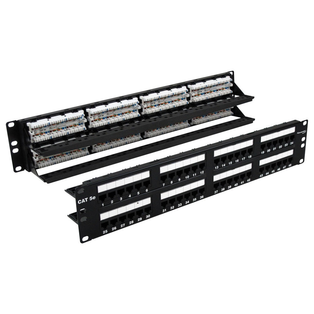 Wavenet Patch Panel C5E, 110-Type, 48-Port, 2U, T568A/B
