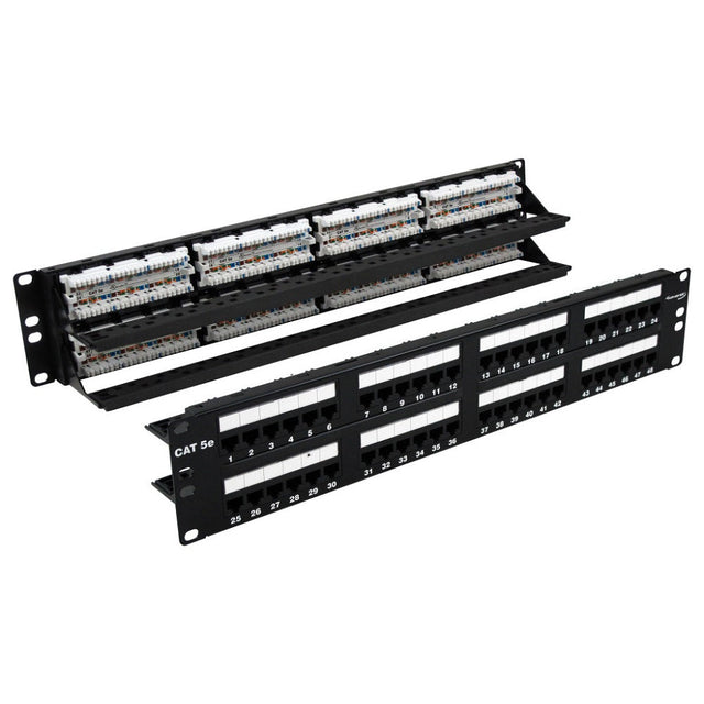 Wavenet Patch Panel C5E, 110-Type, 48-Port, 2U, T568A/B