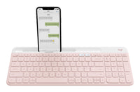 Logitech 920-011477 keyboard Universal RF Wireless + Bluetooth QWERTY US English Rose