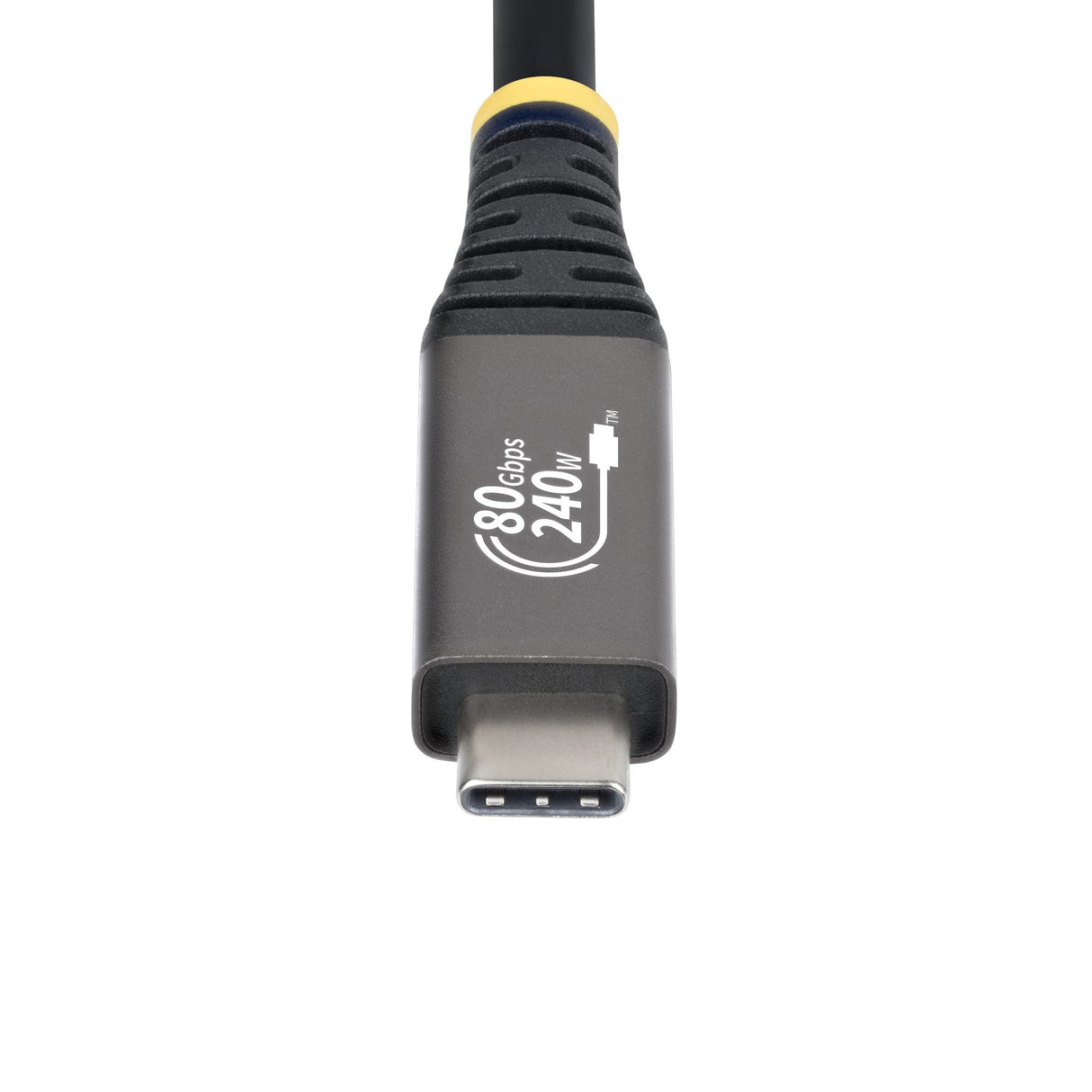 StarTech.com 1.5ft (45cm) USB4 Cable, 80Gbps, USB-IF Certified USB-C Cable, 240W PD, 8K 120Hz/4K 240Hz DP2.1 DP80, TPE Jacket, Thunderbolt 4 Compatible - Black USB-C Cord