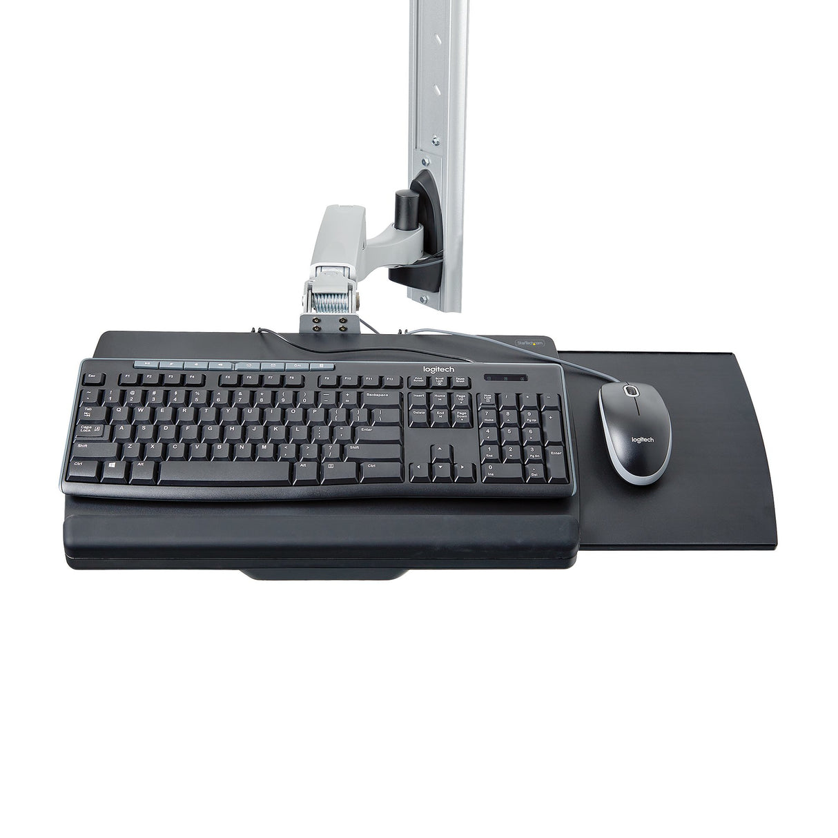 StarTech.com Wall Mount Workstation, VESA Mount For 32" Monitor (22lb/10kg), Fully Articulating Monitor Mount & Keyboard Tray - TAA