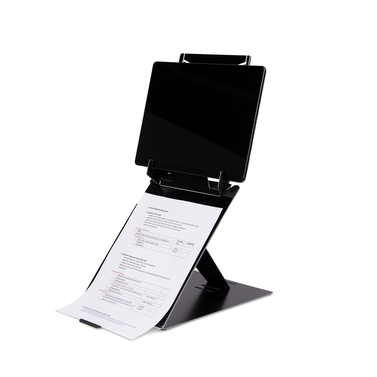 R-Go Tools Tablet and laptop stand R-Go Riser Duo, suitable for 10-22 inch screen, black