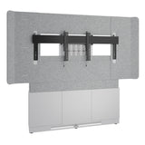 Middle Atlantic ForumTM Floor-to-Wall Mounted 66" (3 Bay) Display Stand for (1) 76" to 85" Display, Light Colorway