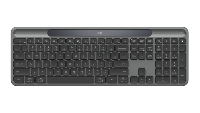 Logitech Signature Slim Solar+ K980 keyboard Universal RF Wireless + Bluetooth QWERTY US English Graphite