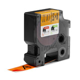 DYMO Rhino Industrial Vinyl Labels | 19 mm x 5.5 m | Black Print on Orange | Self-Adhesive | for Rhino & LabelManager Label Makers