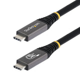 StarTech.com 50cm (1.6ft) USB4 Cable, 80Gbps, USB-IF Certified USB-C Cable, 240W PD, 8K 120Hz/4K 240Hz DP2.1 DP80, TPE Jacket, Thunderbolt 4 Compatible - Black USB-C Cord