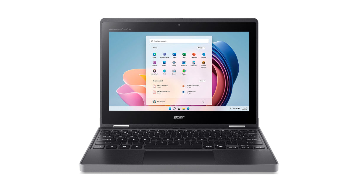 Acer TravelMate TMB311-33-C0FR Intel® Celeron® N N100 Laptop 29.5 cm (11.6") HD 8 GB LPDDR5-SDRAM 128 GB SSD Wi-Fi 6 (802.11ax) Windows 11 Pro Education Black