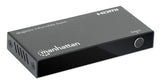 Manhattan HDMI Switch 2-Port, 8K@60Hz, Connects x2 HDMI sources to x1 display, Automatic Switching, Includes Micro-USB to USB-A power cable, Black, Three Year Warranty